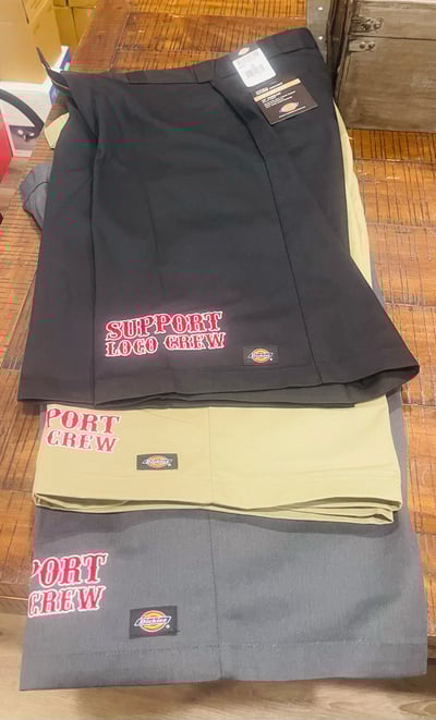 Image of LOCO CREW Custom Embroidered Dickies Shorts