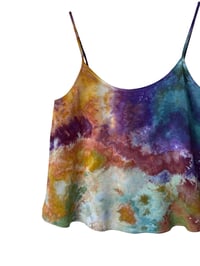 Image 6 of *IRREGULAR* S Woven Summer Set in Earthy Rainbow Watercolor Ice Dye