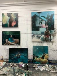 Image 5 of Painting / maleri / "Et øjeblik VII" / 90x120 cm