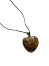 1970s sterling and jasper HEART necklace