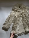 70s French string shag coat
