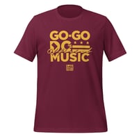 Image 1 of  LOVE DC GOGO "GO-GO IS OFFICIAL MUSIC" Maroon Unisex Tee