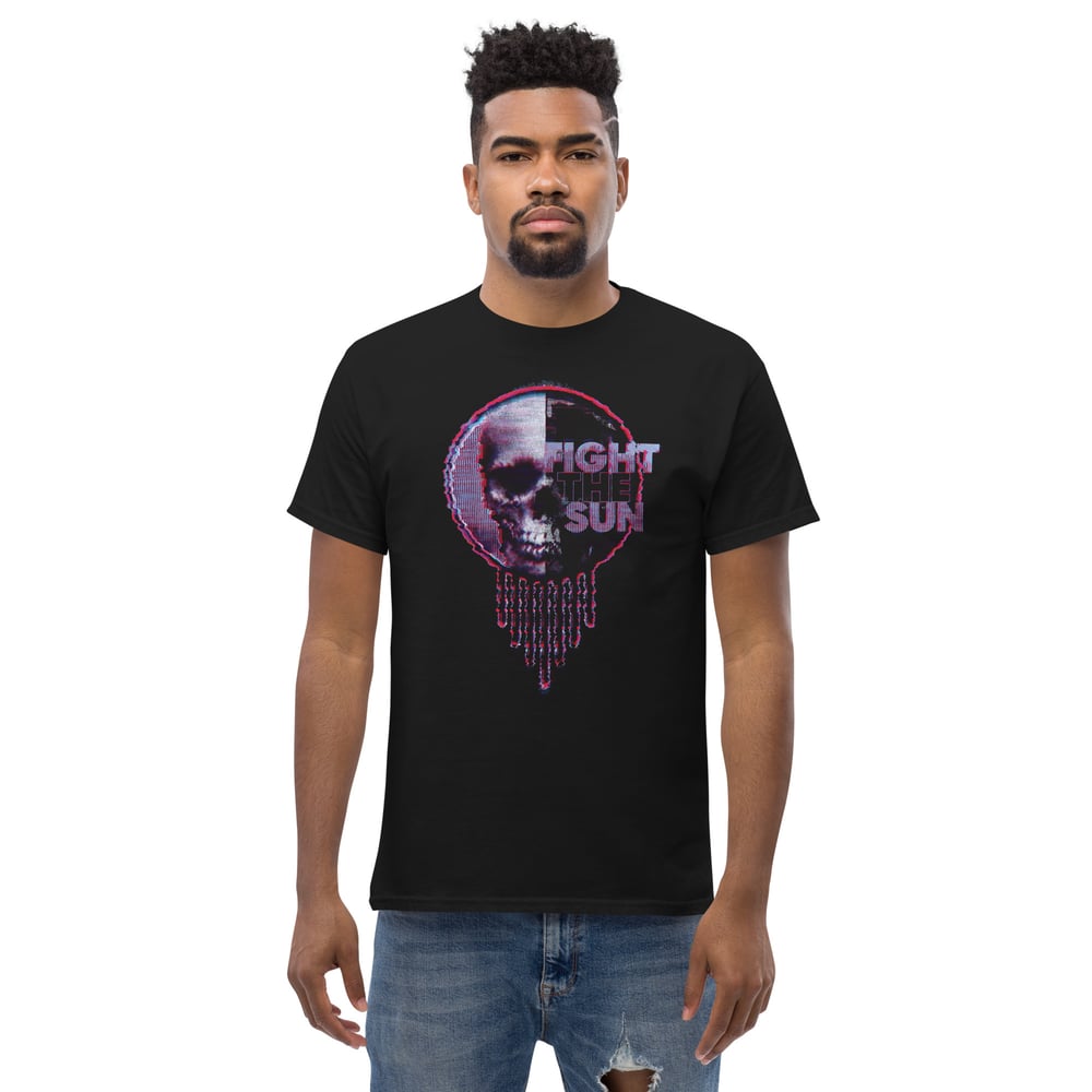 Fight the Sun Glitch Skull Tshirt