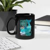 Black Glossy Mug - Dolphin w/ Good Vibes