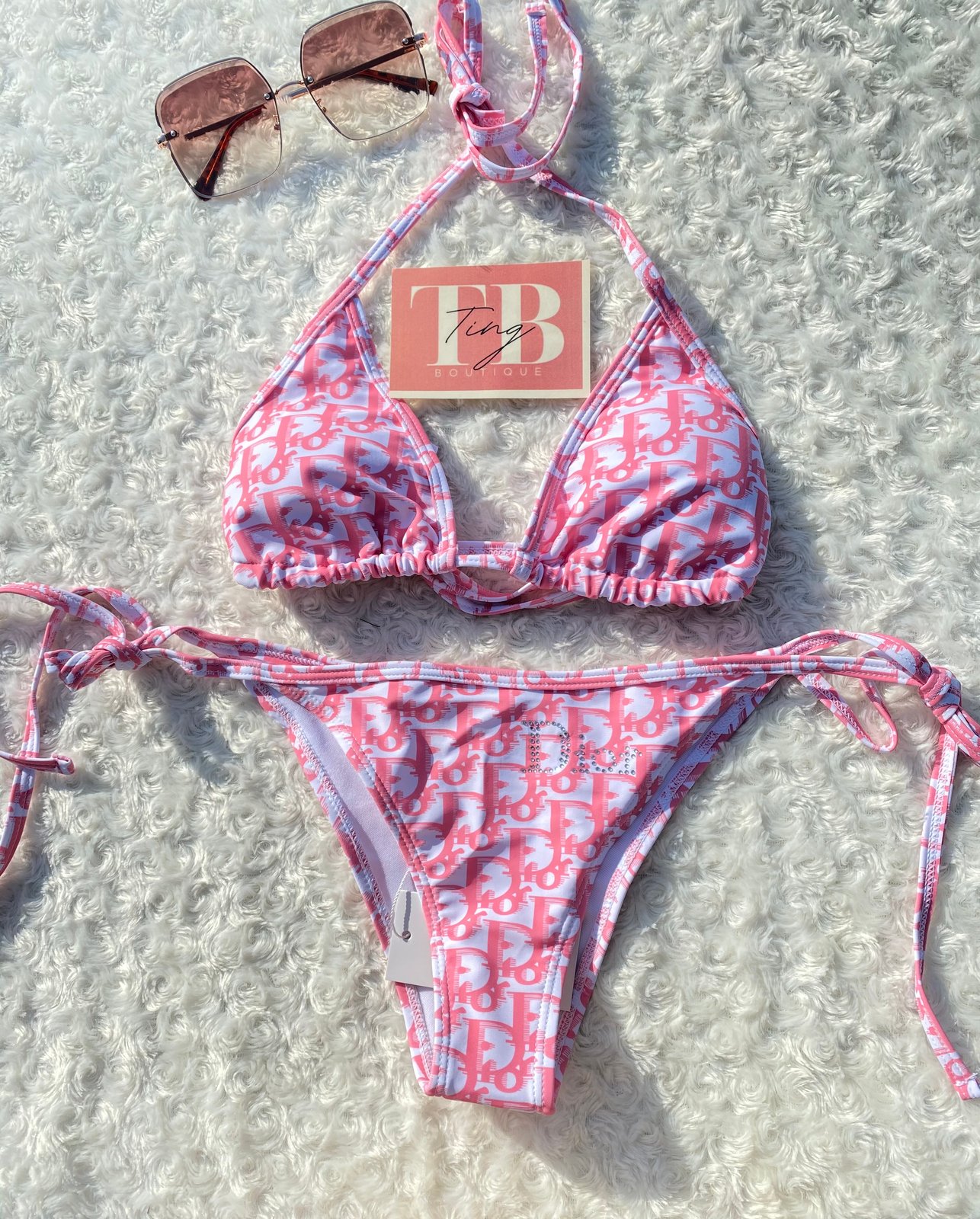 Pink hot sale dior bikini