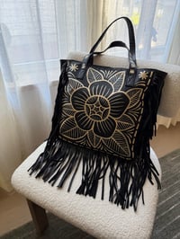 Image 1 of Hand Painted Fringe Bag