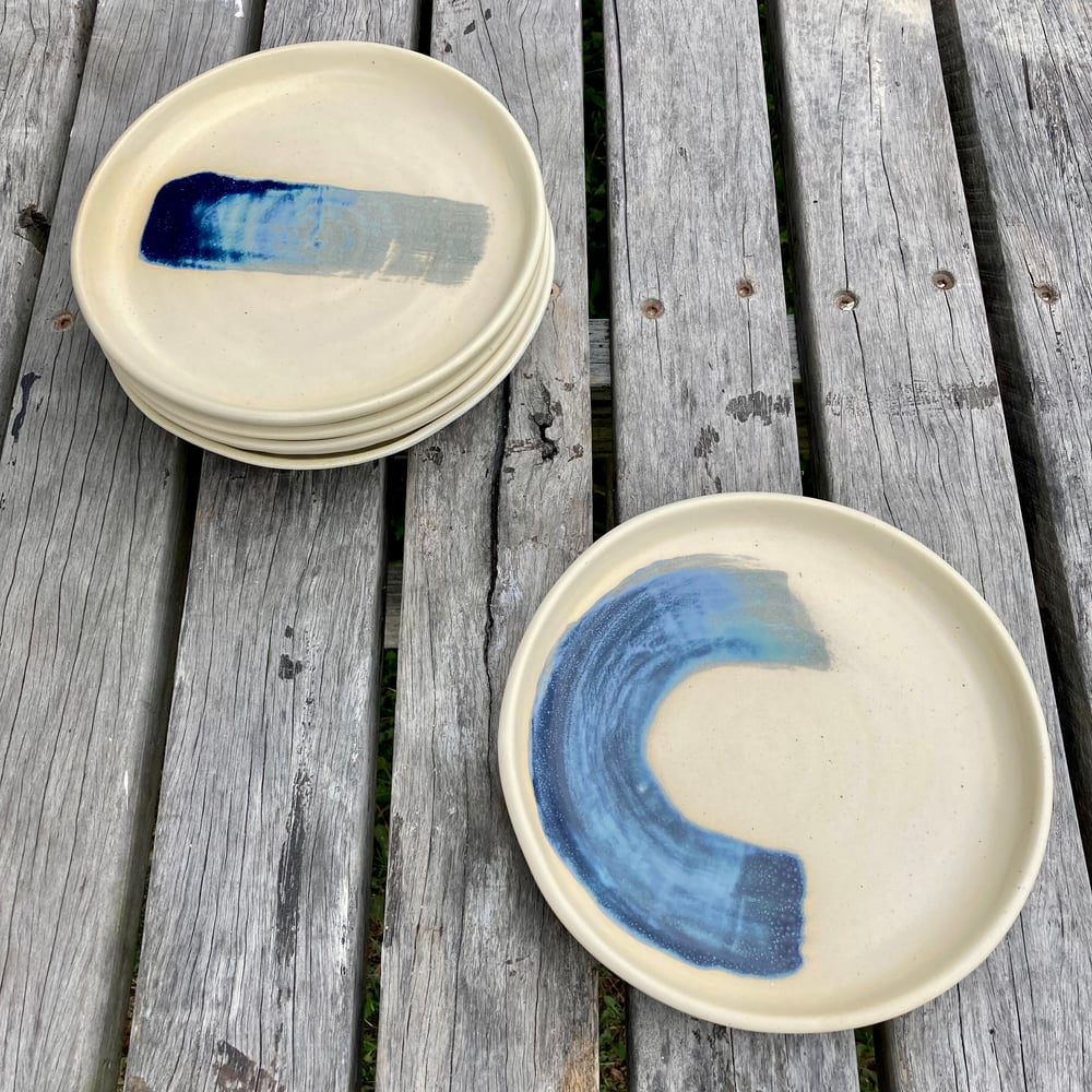 Image of Blue brush plate 