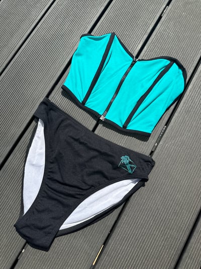 Image of 80s Strapless High Rise Bikini M