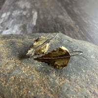 Image 1 of Birch Leaf Hook Earrings