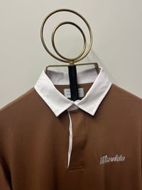 Image 3 of MOVIDA RUGBY PLAIN POLO BROWN