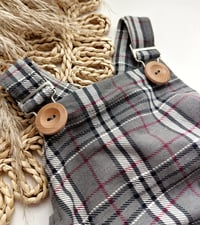 Image 2 of Baby Boy Dungarees for Sitter Photo shoots | Christian | age 9-12 months | grey  plaid
