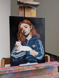 Image 2 of Young Lady with a Ferret