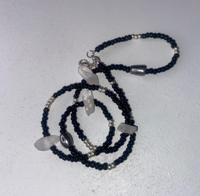 Image of "Black Quartz" Waist Bead