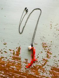 Image 5 of Athena . natural Italian coral and pearl necklace