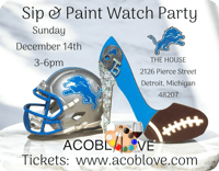 Image 1 of Sip & Paint Watch Party