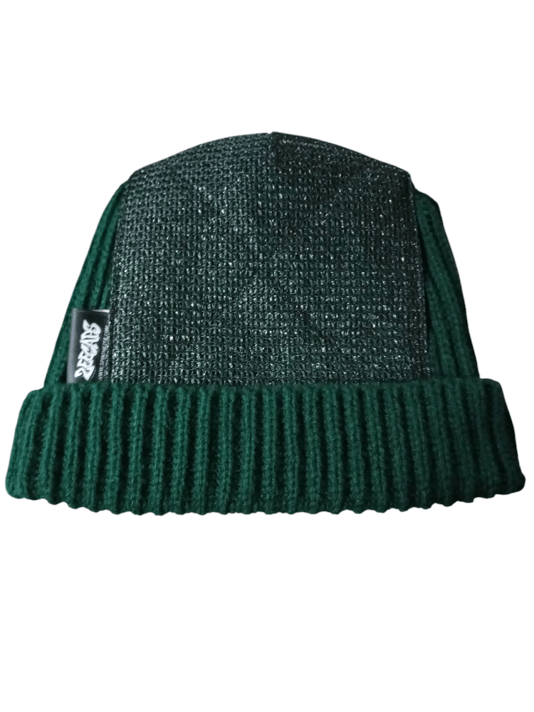 Image of ribbed knit spin beanie