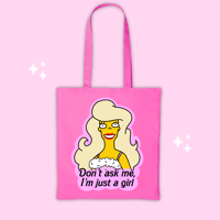 Malibu Barbie Simpsons Tote Bag