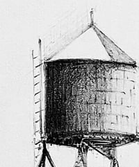 Image 2 of Graphite Water Tower Drawing 03425