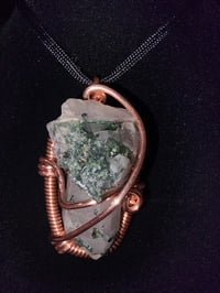 Image 1 of Quartz w/Green Tourmaline Pendant, MG, Brazil