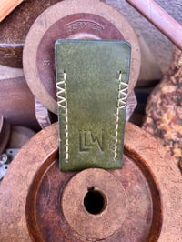 Image 3 of Small leather knife slip (olive)