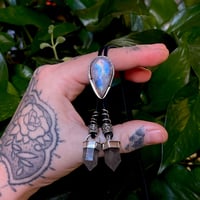 Image 1 of Moonstone Bolo with Crystal Tips