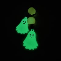 Image 2 of Glow-in-the-Dark Ghost Earrings