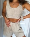 Towelling crop top 