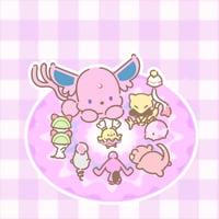 Image 1 of Espeon & Pals Vinyl Sticker
