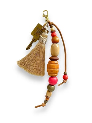 Image of BEAD & TASSEL BAG CHARM #7