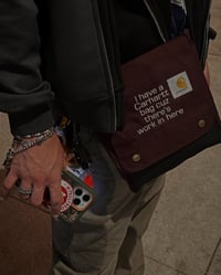 Image 2 of work in here trap satchel 