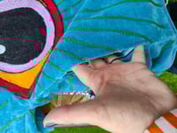 Image 10 of Wanderlust - Velvet evil eye protection jacket - Turquoise 6-12 uk