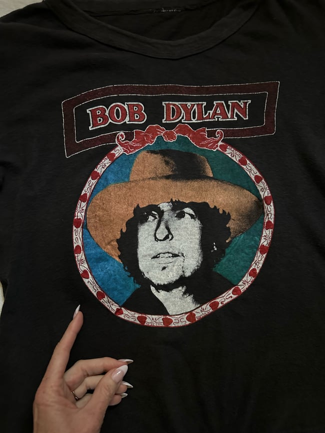 early 1970s Bob Dylan concert t shirt tee 