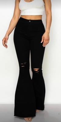 Image 1 of Denim High Rise Flare Jeans