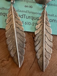 Image 4 of Concho & feather long earrings 