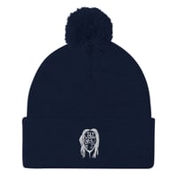 Image 1 of white catguylogo  Beanie