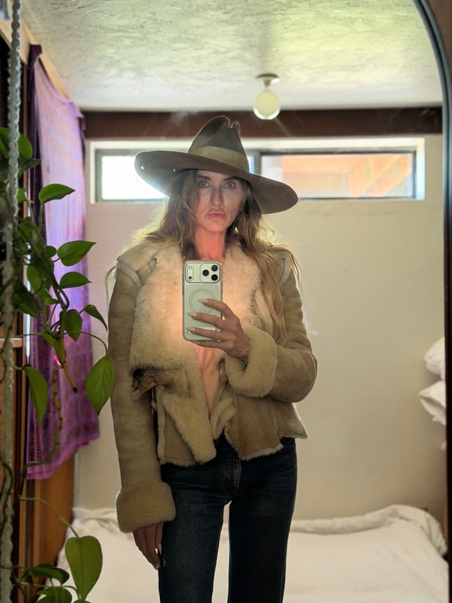 early 1970s sheepskin Mountain Rhythm designer coat jacket leather suede 