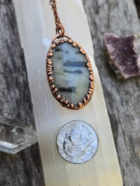 Image 2 of Electroformed green tourmaline in quartz necklace 04