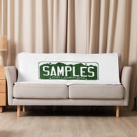 Image 1 of License Plate Logo Sherpa blanket