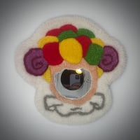 Image 1 of Cute Circus Sheep Head Tufted Wall Mirror