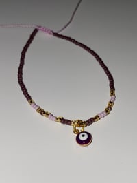 Image 2 of Purple evil eye bracelet 