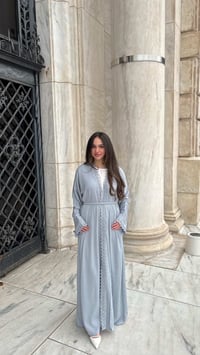 Image 3 of Lace abaya Blue