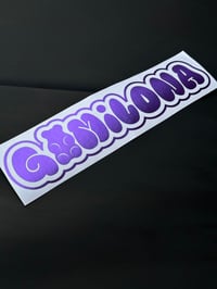 SMALL GOMILONA DECALS  ( CHROME PURPLE) 2 entries 