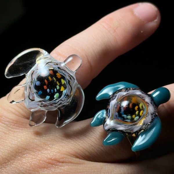 Image of Turtle Line Work and Millie Portal Rings