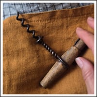 Image 2 of Antique wooden handled corkscrew