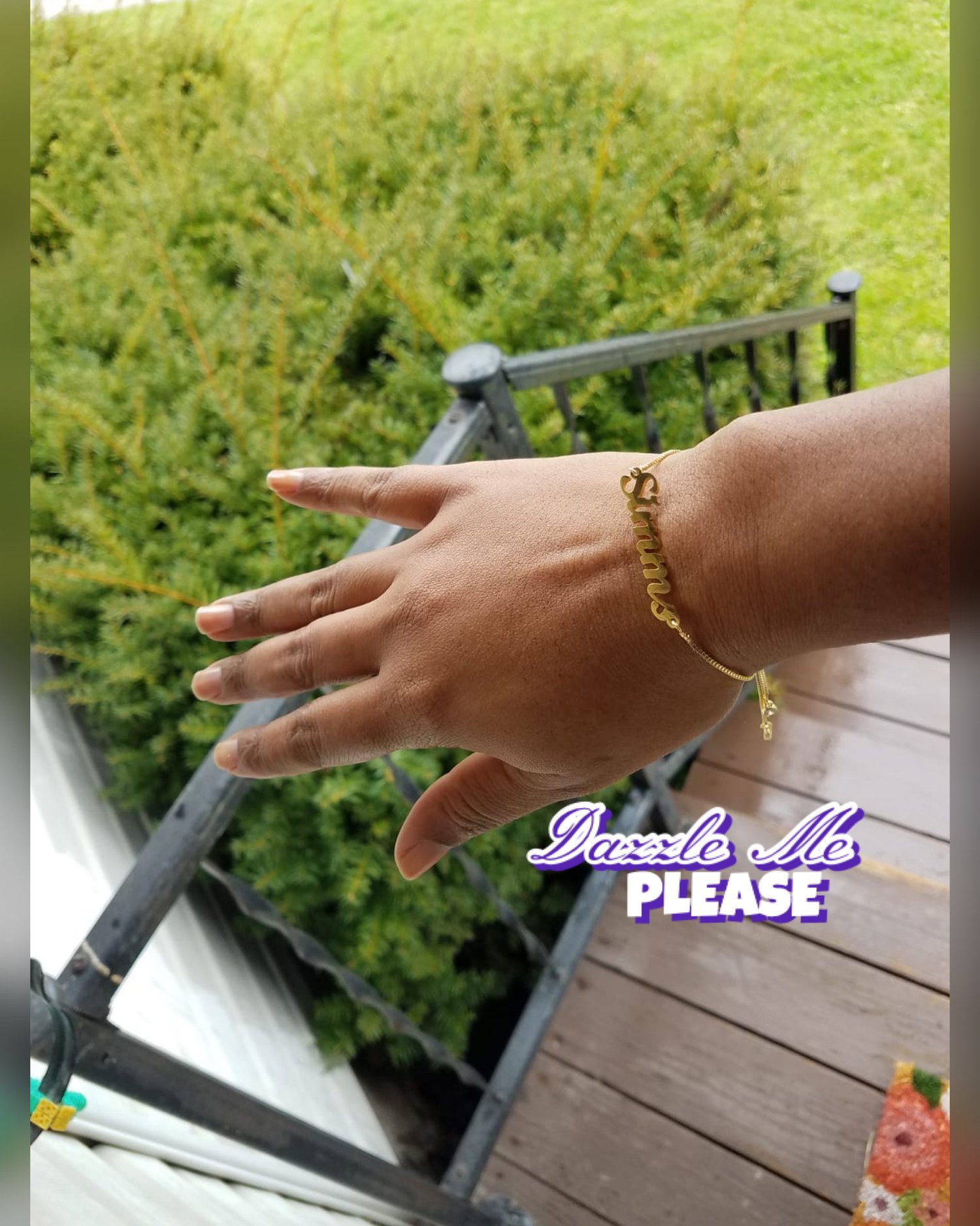 Image of Custom stainless steel nameplate bracelet 