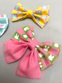 Image 4 of Easter Bunny Checkerboard Sailor Bow / Bow Ties