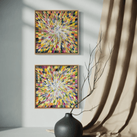 Image 3 of 'Blooms 45', diptych - 43x43cm each, FRAMED