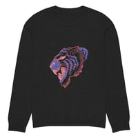 Image 15 of Tiger Blue/Pink Knitted crew neck sweater