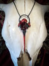 Red Quartz Deer Vertebra - Necklace