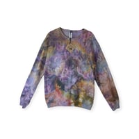 Image 1 of XS Adult Crew Sweatshirt in Muted Garden Ice Dye